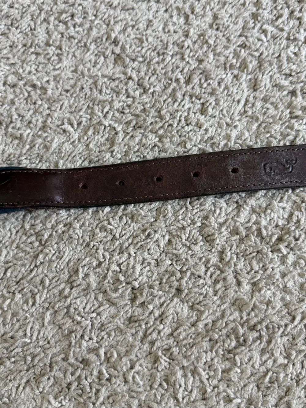 Vineyard Vines USA Flag Whales Gold Buckle Belt